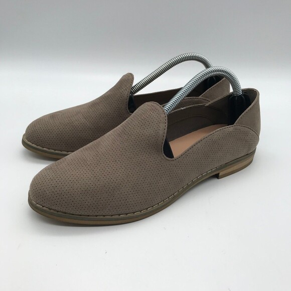 indigo rd.  Heather-T Women's size  6M Shoes Taupe Suede Flats Slip On Loafer - Picture 1 of 10